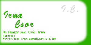irma csor business card